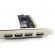 Placa PCI 4 Portas USB 2.0 Externa com 1 Porta Usb Interna 2.0