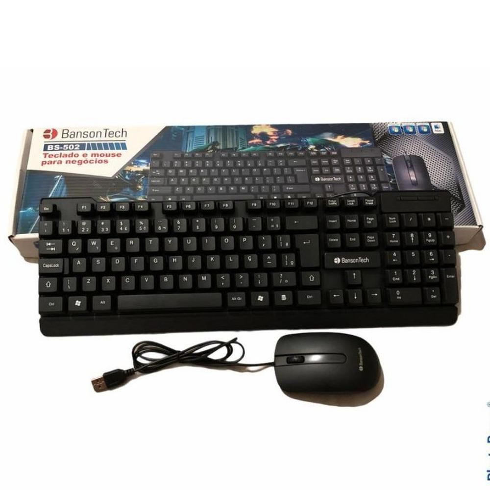 Kit Teclado e Mouse c/ Fio BS-502 BansonTech