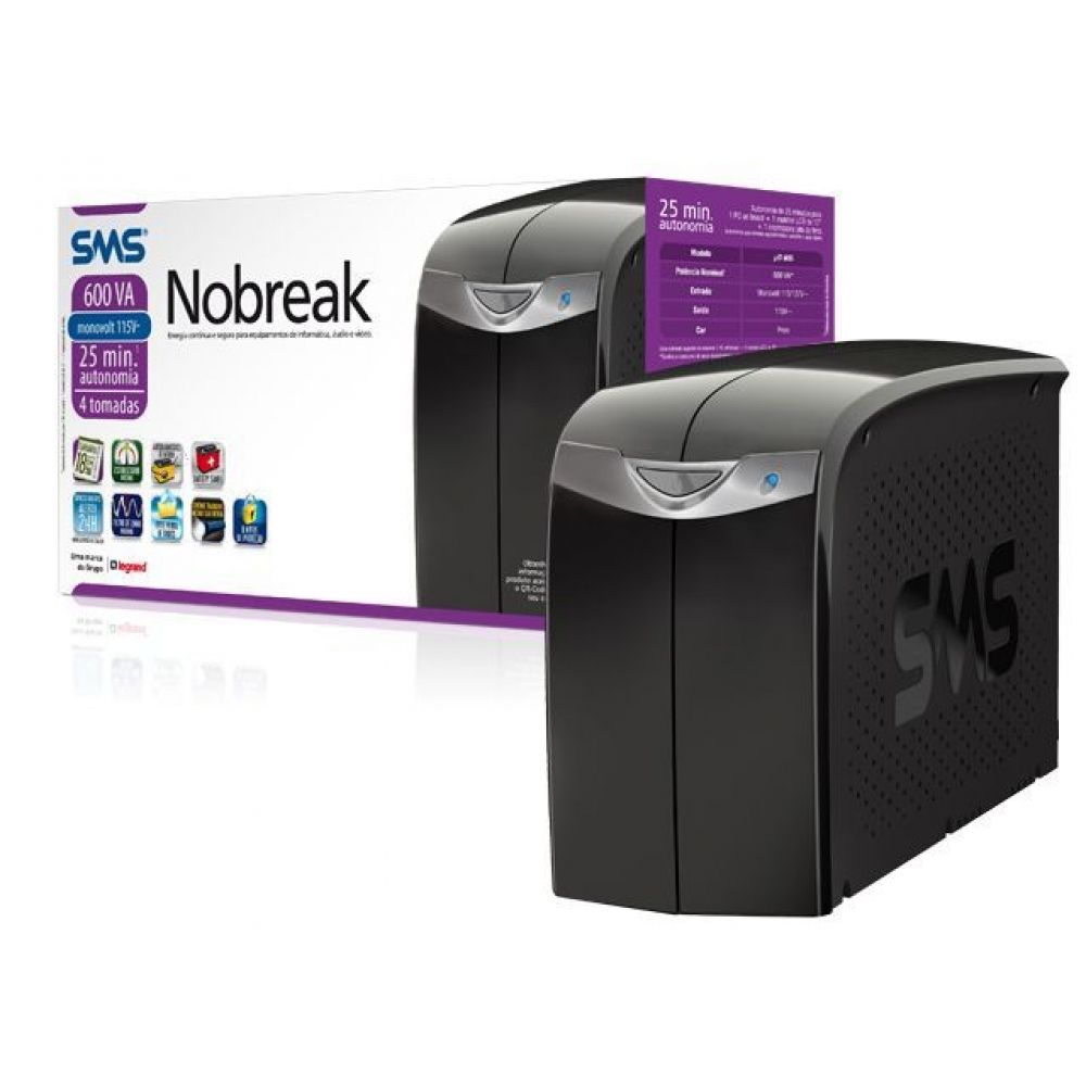 Nobreak SMS Station II 600VA Monovolt 115V 27396