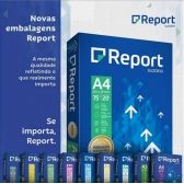 Papel Sulfite Branco Report A4 75g 500 Folhas Caixa Com 10 Pacotes
