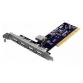 Placa PCI 4 Portas USB 2.0 Externa com 1 Porta Usb Interna 2.0