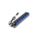 HUB USB 2.0 F3, 7 Portas, Preto - JC-HUB701
