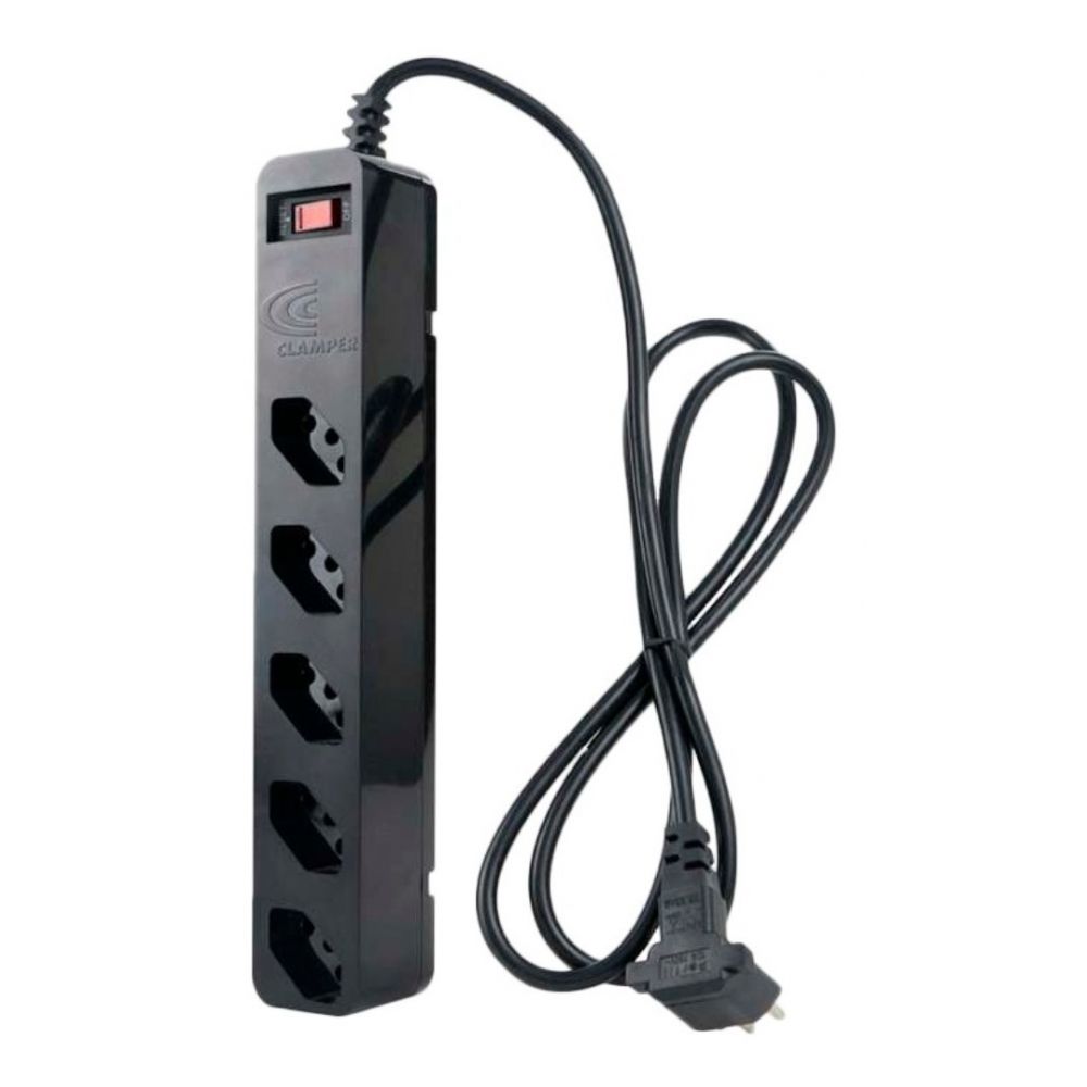Filtro de Linha + DPS ICLAMPER, 5 Tomadas, Bivolt, Preto - 21517